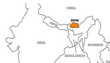 bhutan map